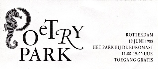 Poetry park 1988 logo