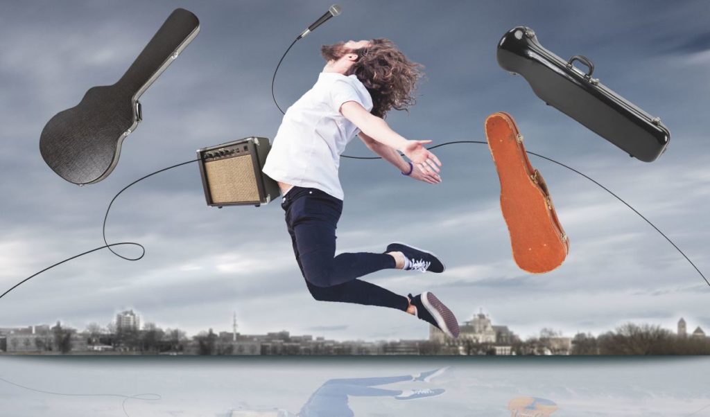 Man jumping.