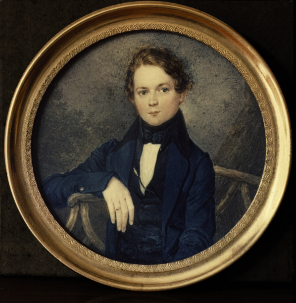 Robert Schumann, Miniatur um 1830 - Robert Schumann / Miniature / c.1830 - Schumann, Robert , compositeur allemand