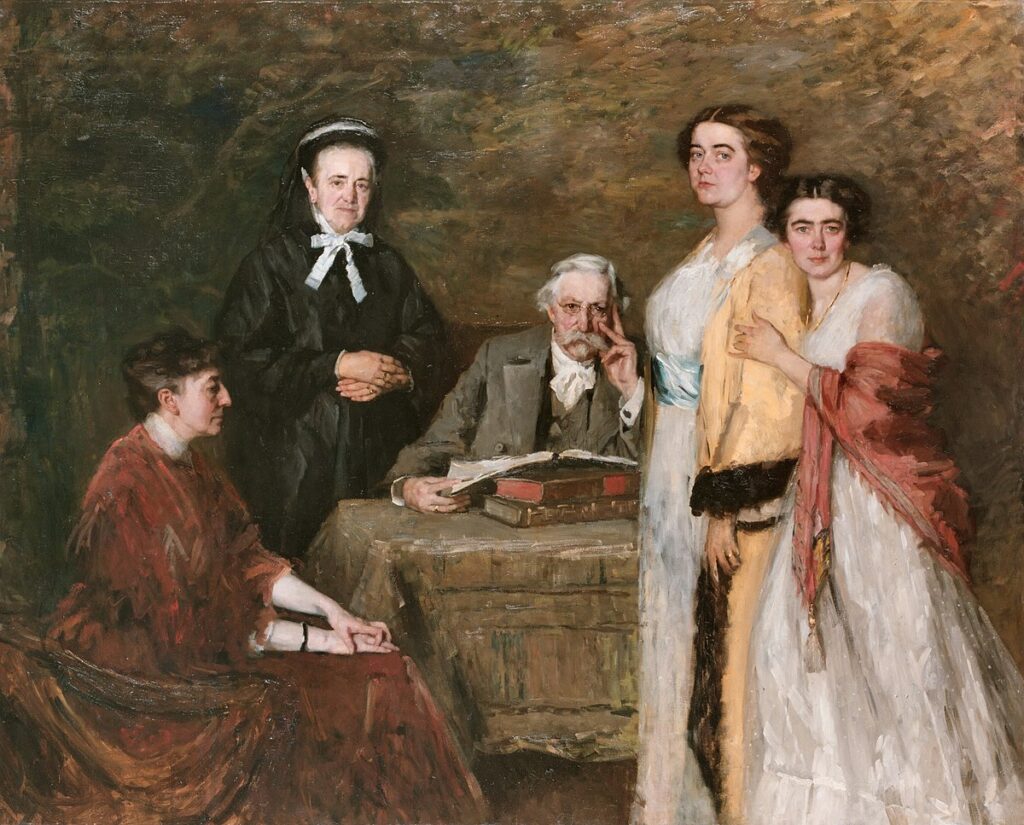 The housemates of Thérèse Schwartze.*oil on canvas.*190 × 230cm.*ca 1915