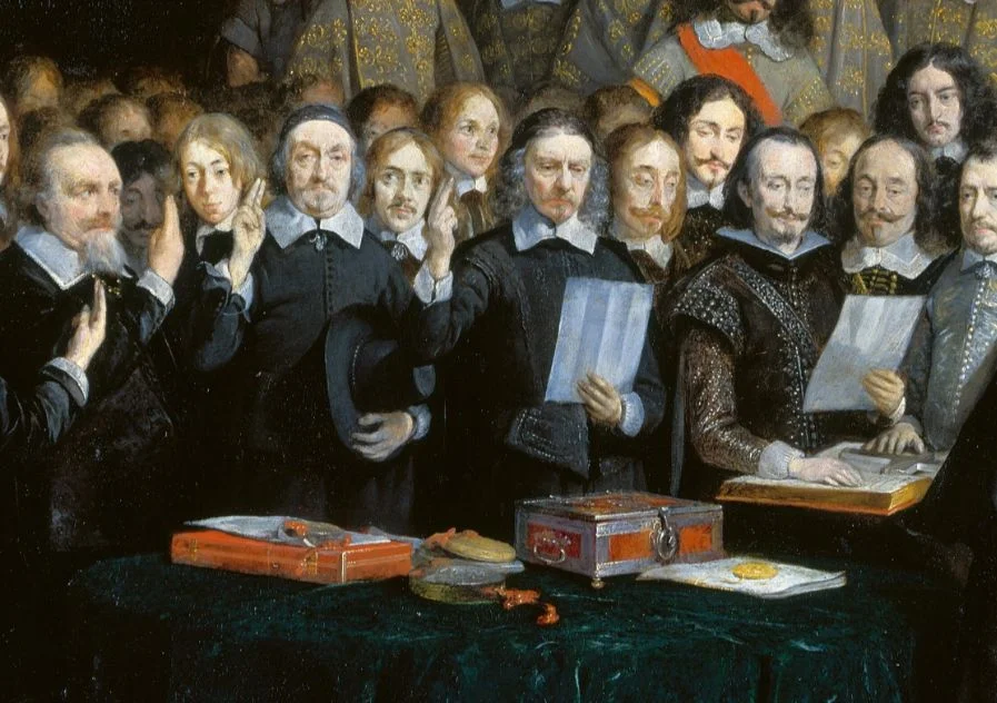 Ratificatie van de Vrede van Münster door Spaanse en Nederlandse onderhandelaars Gerard ter Borch 1648 bron historiek net