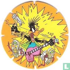 Flippo met Daffy Duck op elektrische gitaar