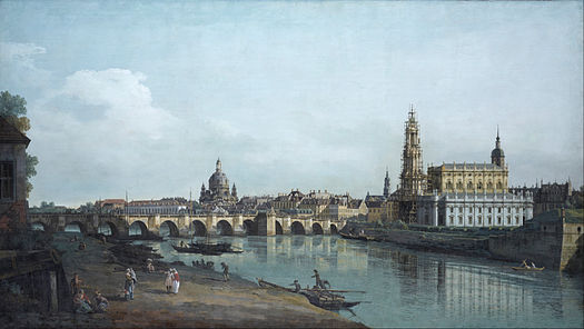 Canaletto_-_Dresden_seen_from_the_Right_Bank_of_the_Elbe,_beneath_the_Augusts_Bridge_-_Google_Art_Project