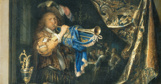 le_joueur_de_trompette60612 Gerard Dou bron muzeo